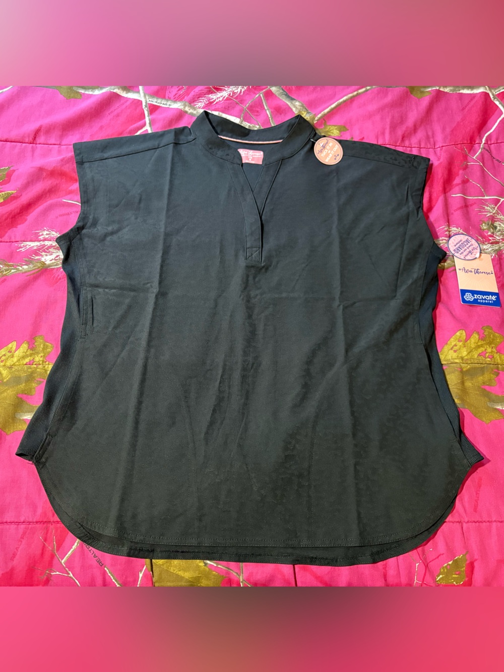 Ava Therese by Zavate Apparel Scrub Top With Jaquard Texture